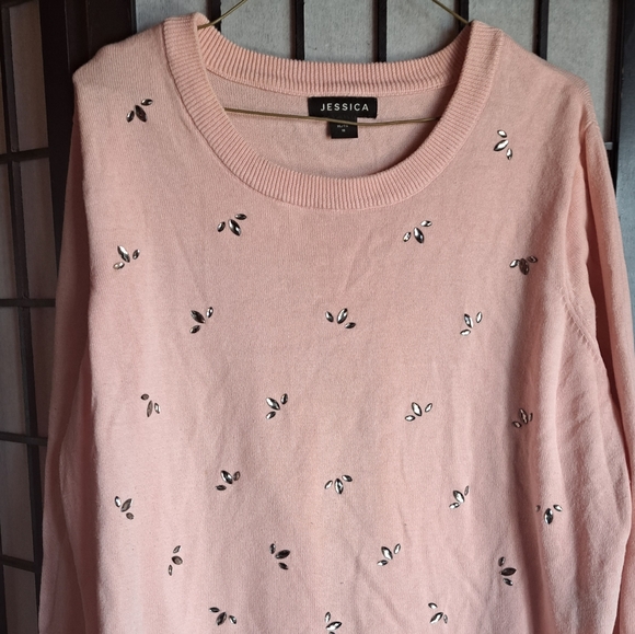 Pink Detail 2 in One Sweater Blouse - Picture 8 of 8